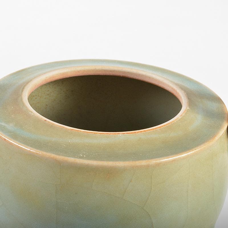 kk 陶芸家　萬古焼　山本広己　秀逸作　青磁香炉　共箱　M　R5768