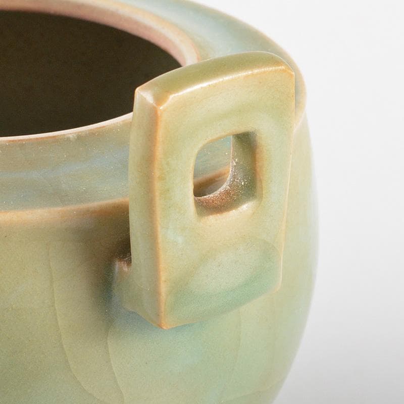 kk 陶芸家　萬古焼　山本広己　秀逸作　青磁香炉　共箱　M　R5768