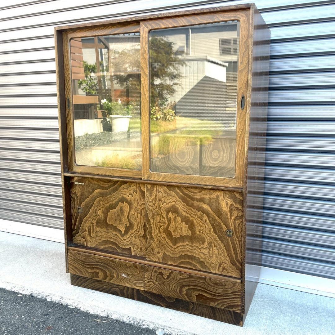 昭和レトロ 茶箪笥 茶棚 飾り棚 キャビネット 和モダン アンティーク