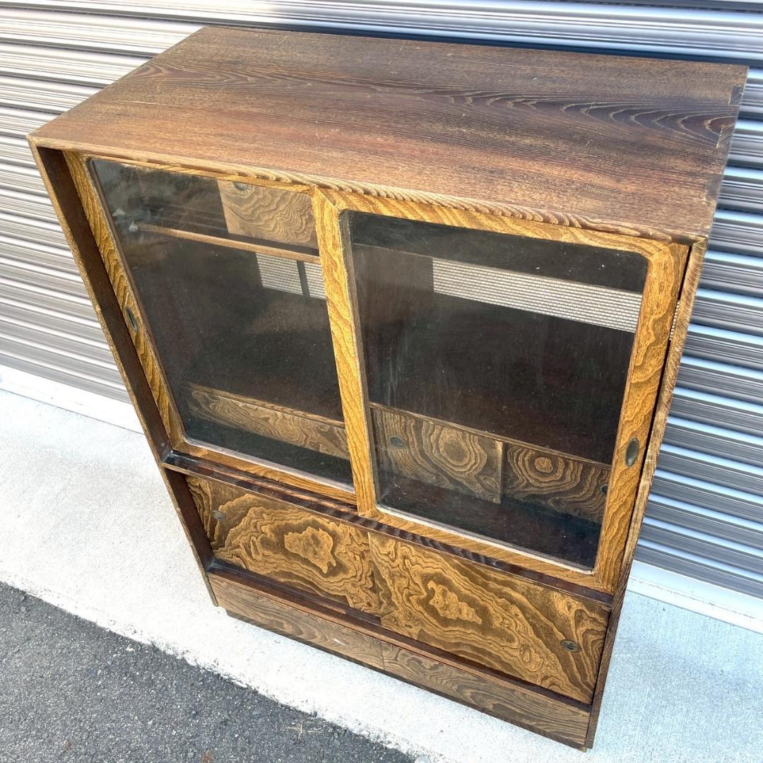 昭和レトロ 茶箪笥 茶棚 飾り棚 キャビネット 和モダン アンティーク