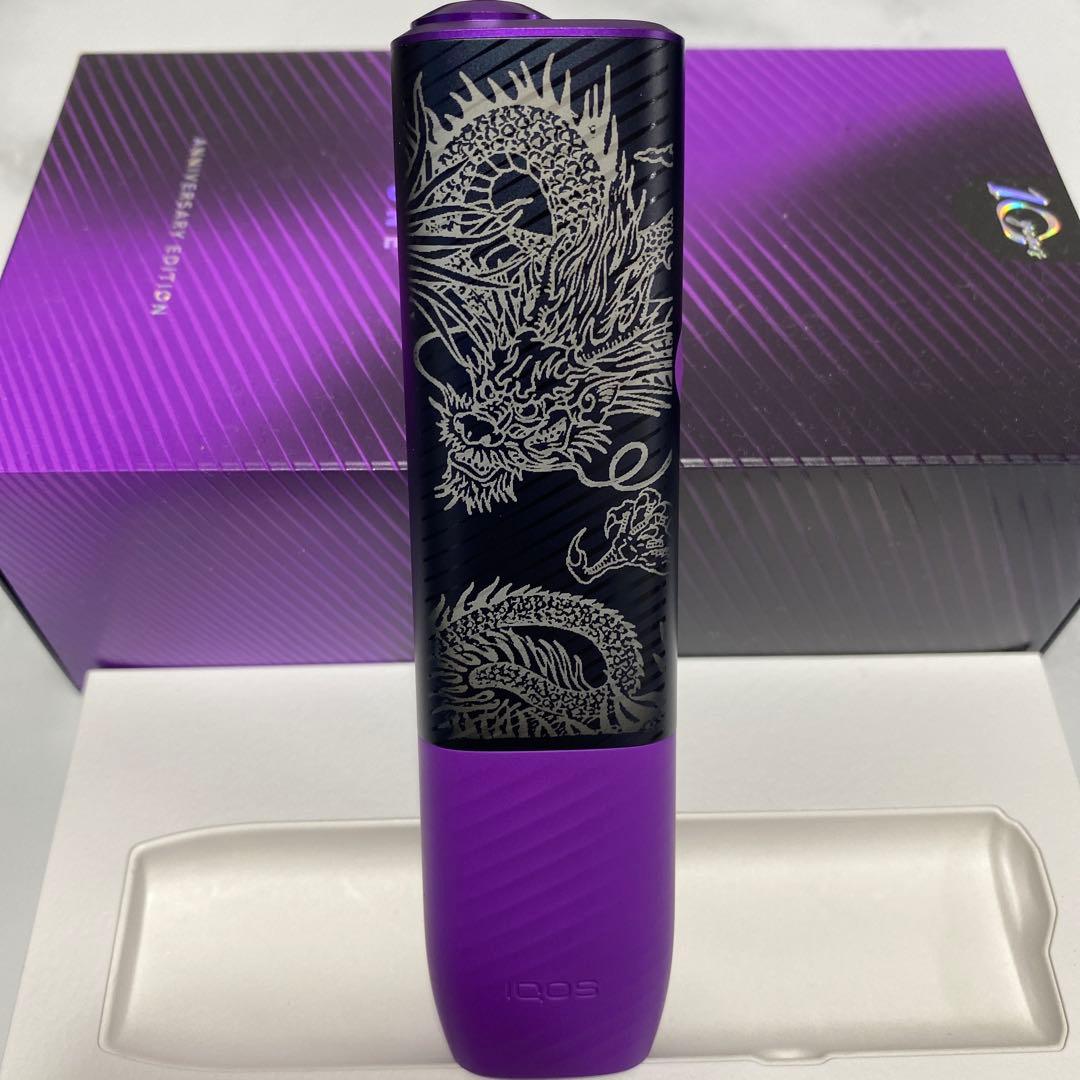 龍 鳳凰 デザイン iQOS アイコス イルマ i ワン 10周年 モデル 黒紫