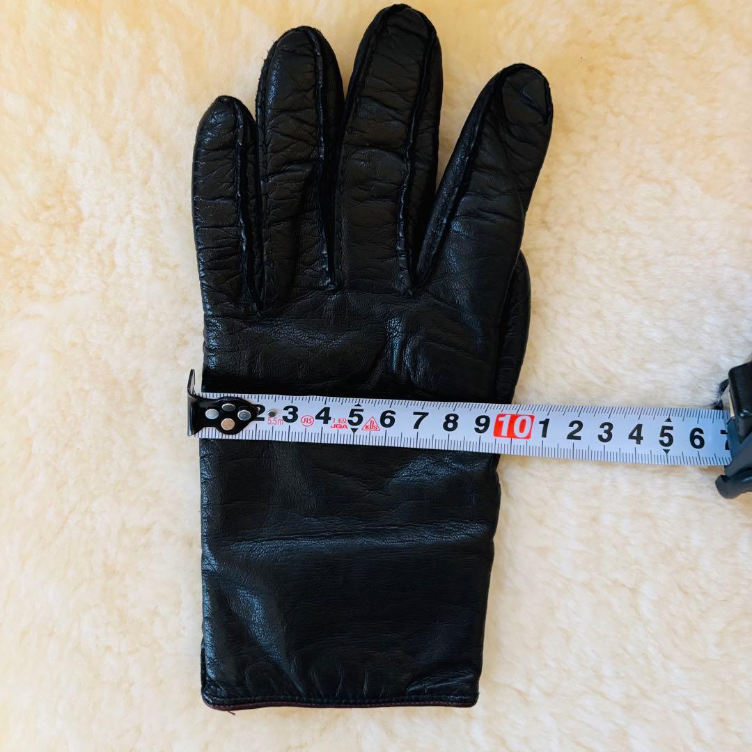 MALO マーロ メンズ 本革×カシミヤ手袋 黒 メンズ
