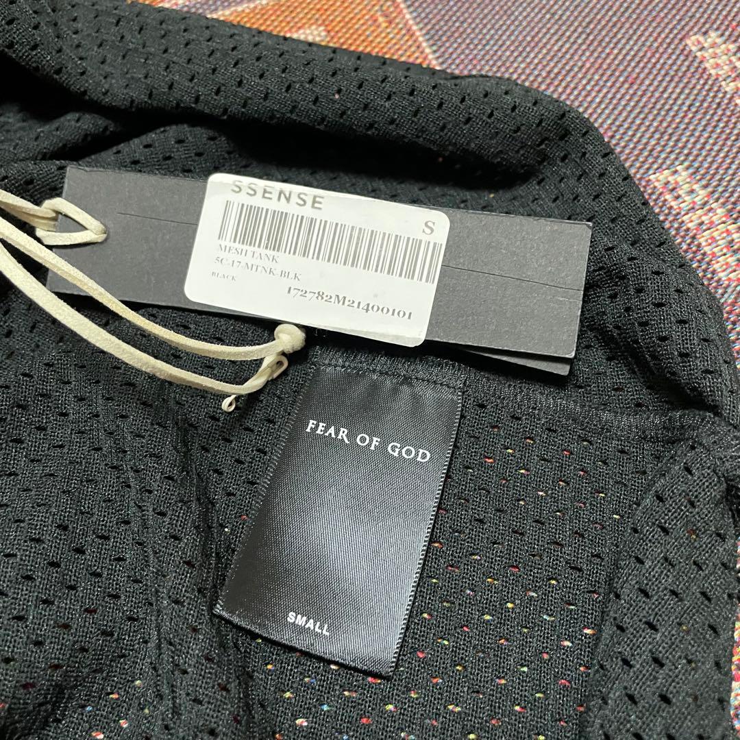 【美品タグ付】fear of god 5th メッシュ タンクトップ ブラックS
