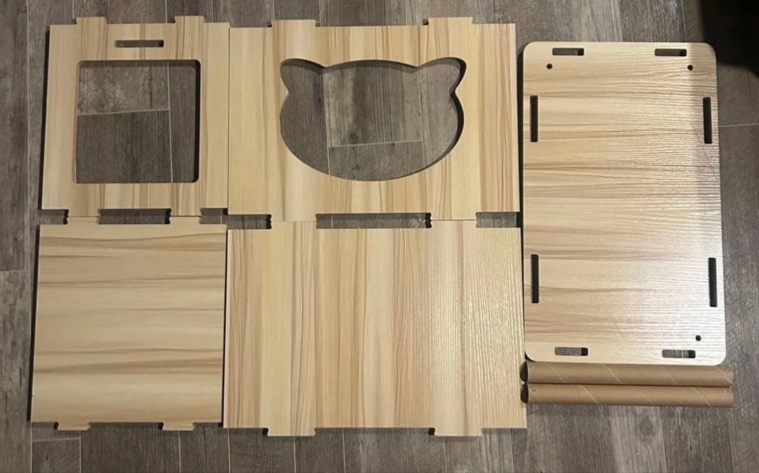 キャットタワー 木製　コットン紐　170センチ