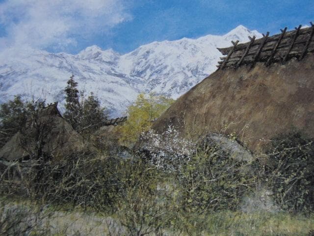 向井潤吉、【岳麓好日（長野県北安曇郡白馬村北城塩島）】