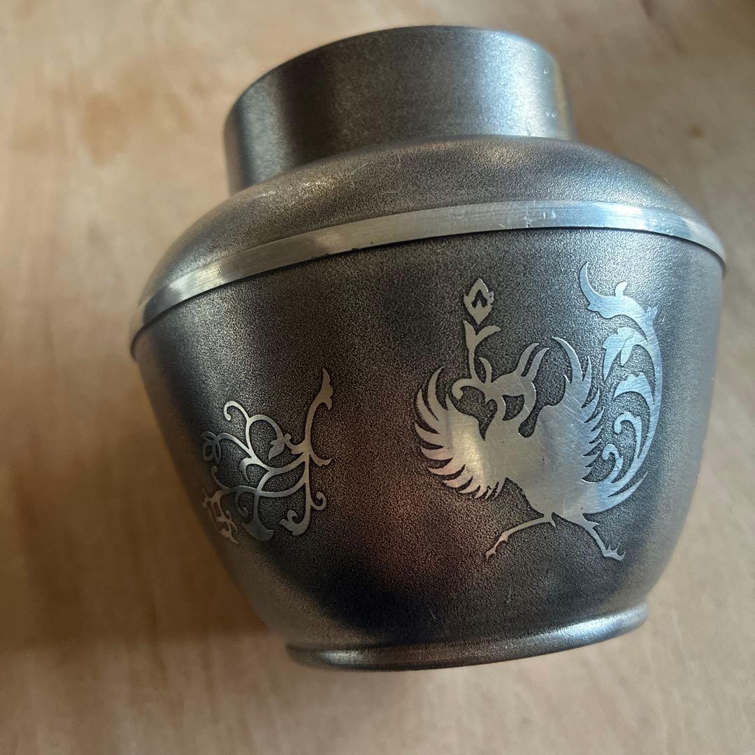 藤社薬品工業株式会社の創業100周年記念の錫製茶壺