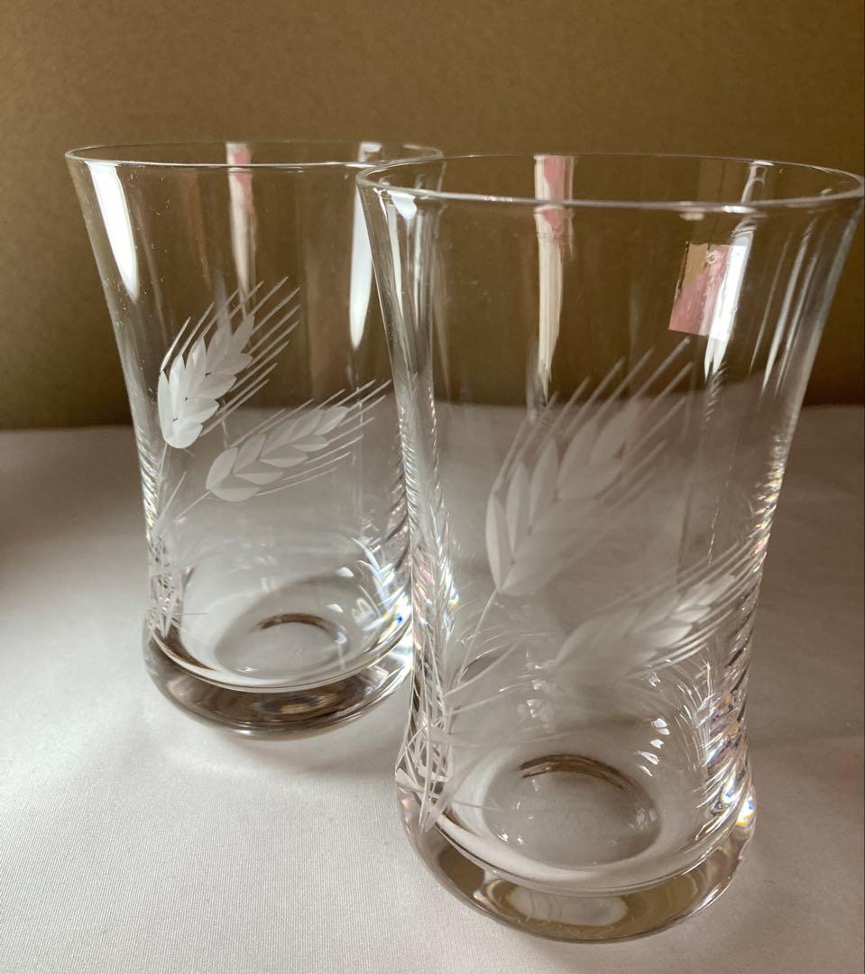 カガミクリスタル×佐藤製薬　ビールグラス ペア　サトちゃん　ノベルティ