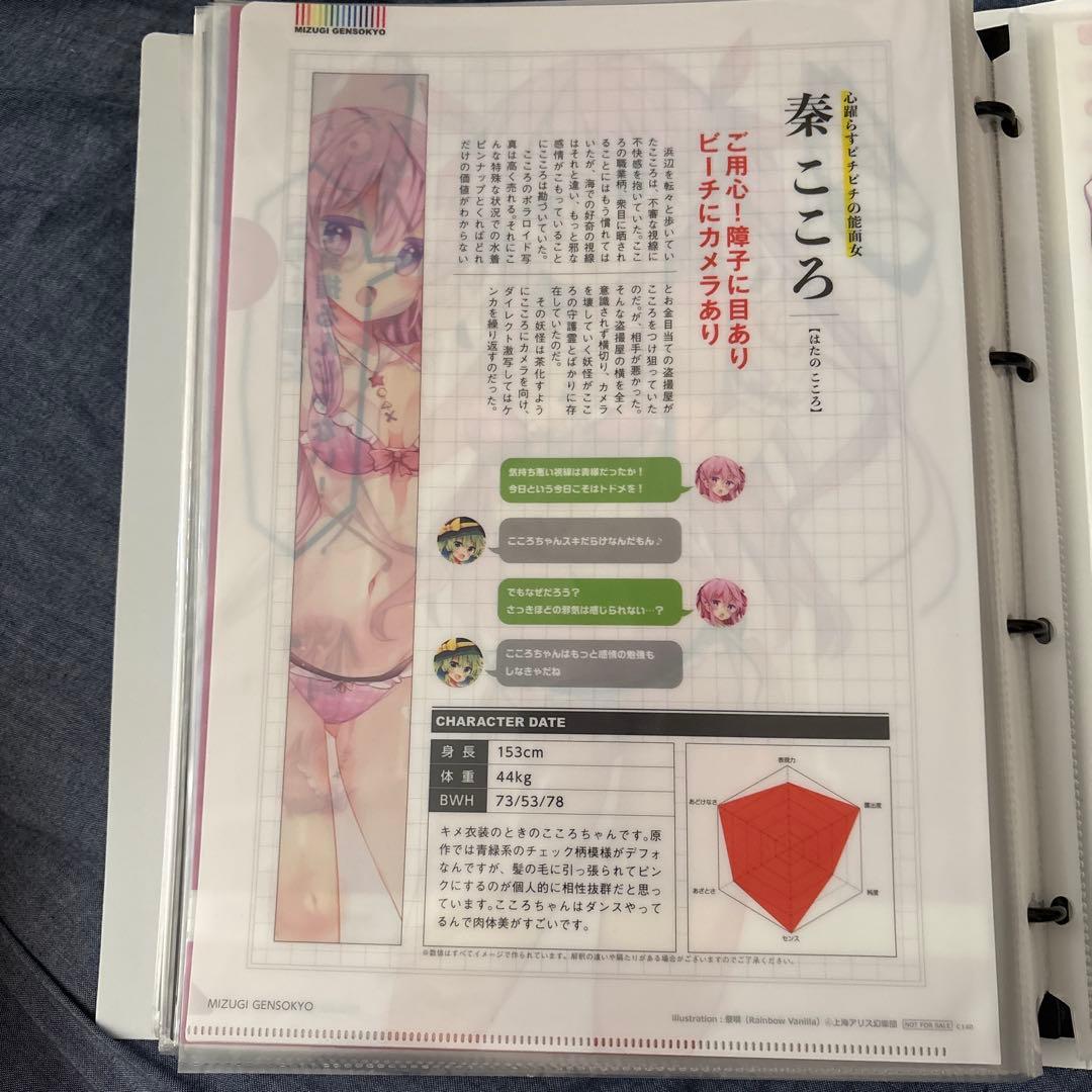 東方project こころ　水着　美少女　クリアファイル　VZ3