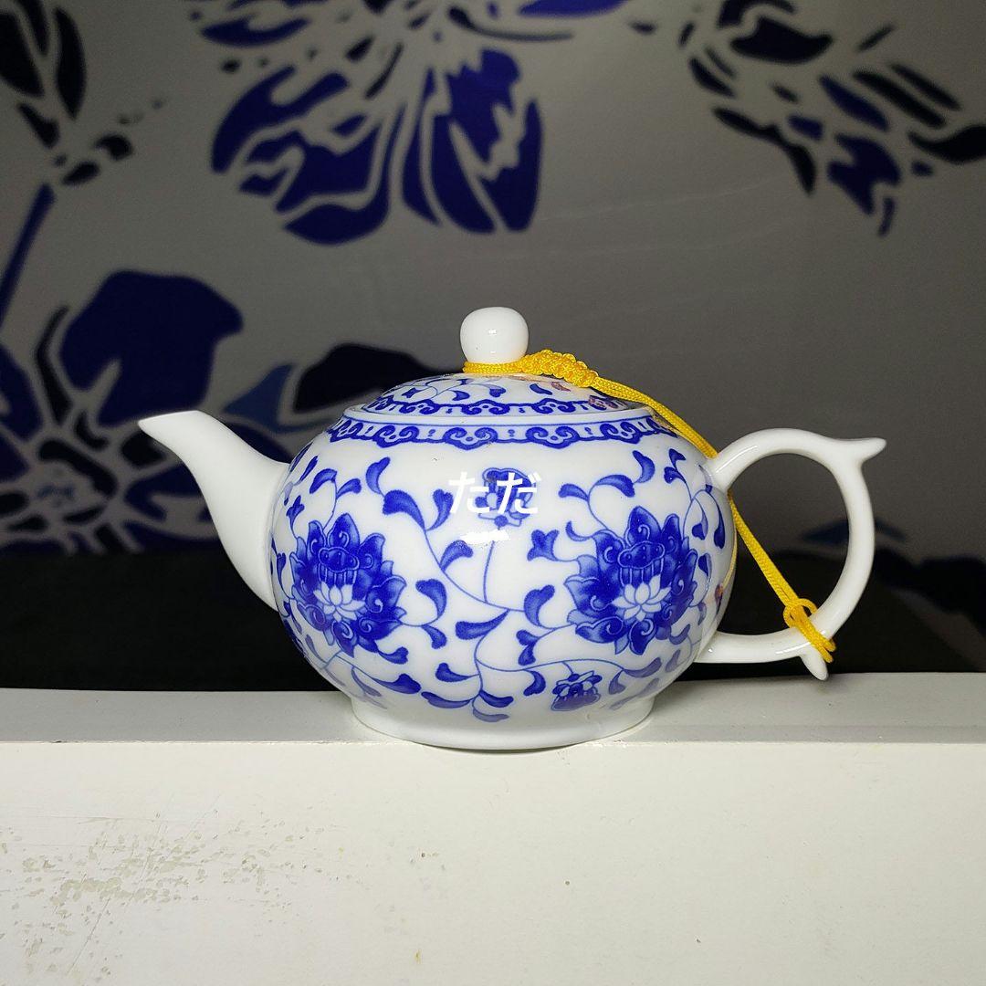 中国茶器 景徳鎮 青花磁茶器セット 新品未使用