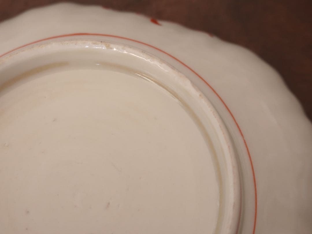 江戸後期　古伊万里　赤絵　金彩　菊　唐草文　向付　5客　膾皿　鉢　バラ売り可能