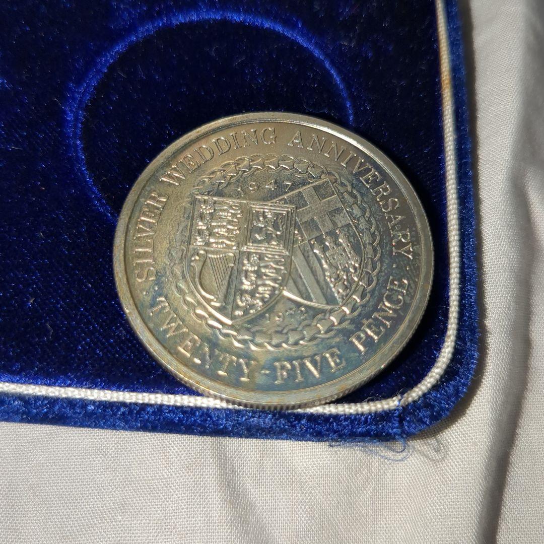 1972 エリザベス2世 シルバーウェディング3枚　重量総84g 記念銀貨