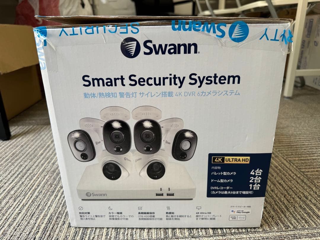 【格安】Swann Smart Security System 4K 防犯カメラ