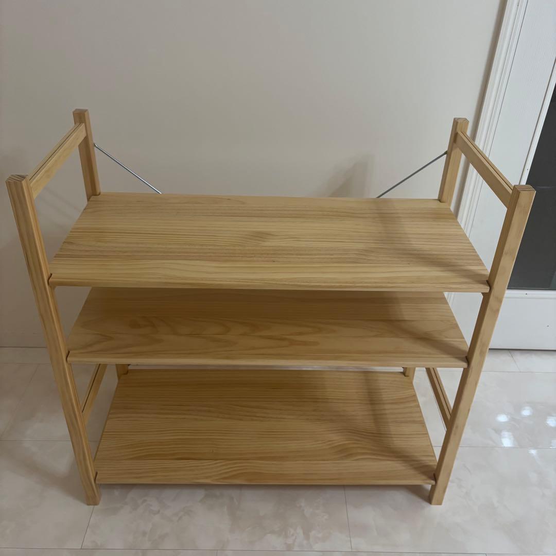 無印　パイン材ユニットシェルフ　新品　86cm 送料無料
