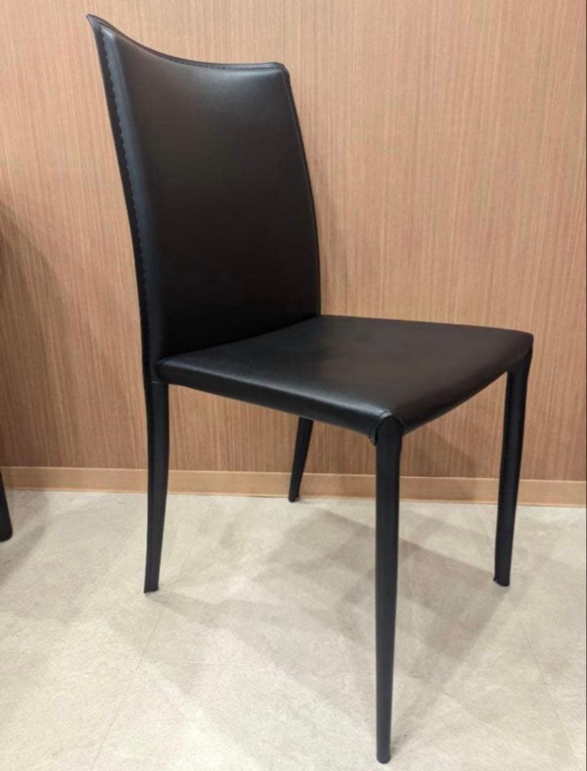 クラスティーナ ダイニング チェア イス 椅子 2脚セット 美品 ブラック 黒