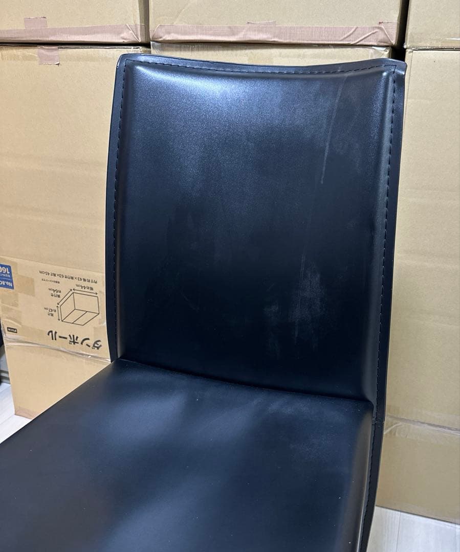 クラスティーナ ダイニング チェア イス 椅子 2脚セット 美品 ブラック 黒