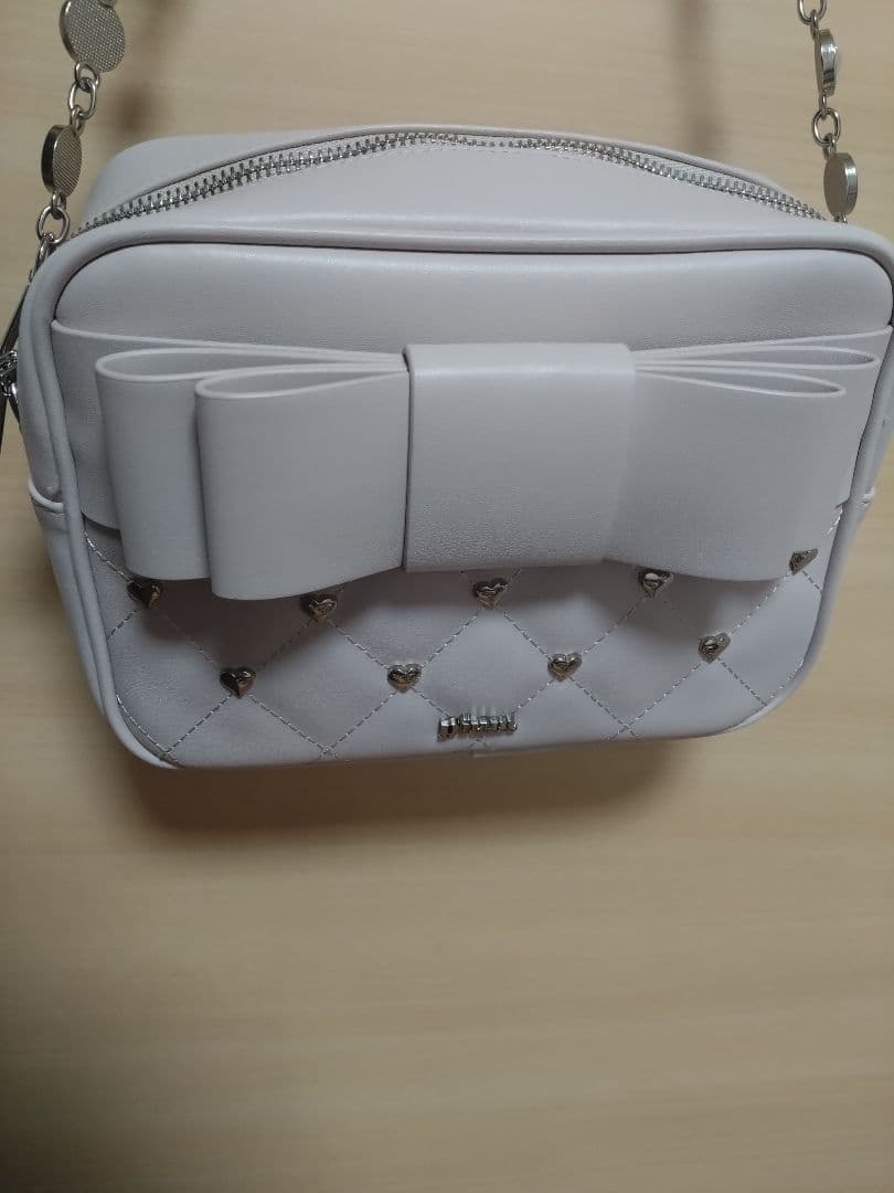 ハートキルティングリボンポシェット ピンク pium