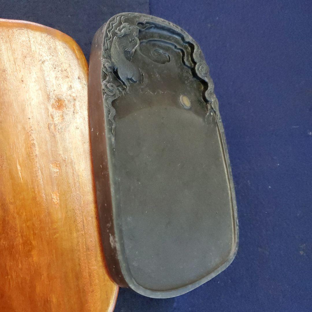 端渓硯　硯石　石眼入り 　木箱付き　　　美品！！
