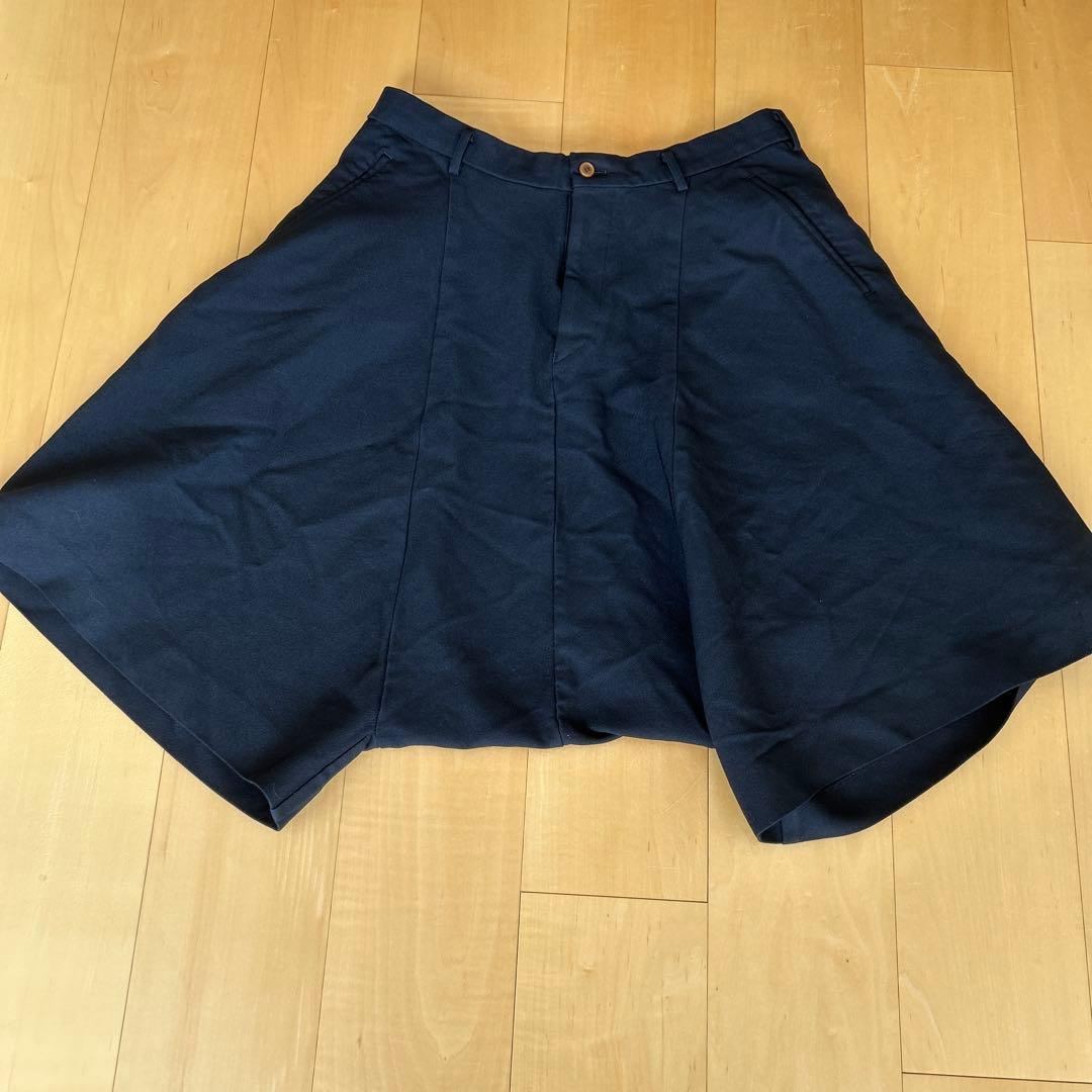 コムデギャルソンオムプリュス　サルエルハーフパンツ　ブラック　サイズＳ