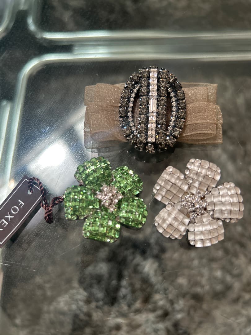 フォクシー 花モチーフブローチ3点セット