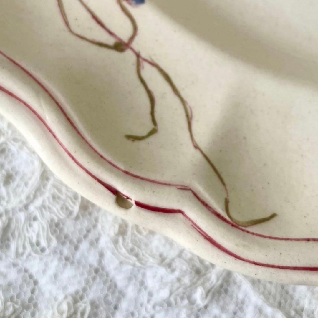 【レア】すずらんとスミレのプレート皿　ロンシャン　鈴蘭すみれフランスアンティーク