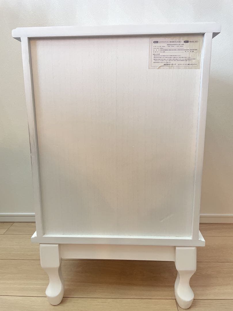 白家具★サイドテーブル★サイドチェスト★ナイトテーブル★薔薇飾り