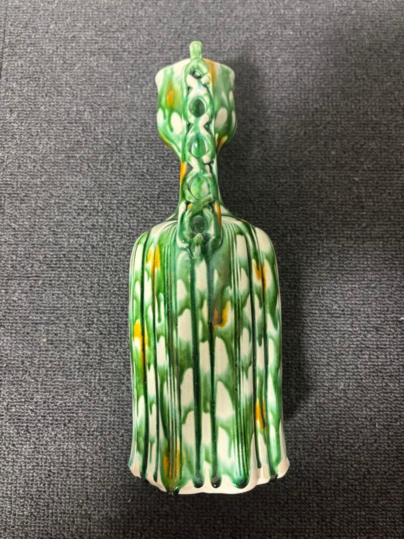 加藤卓男　三彩　花入　人間国宝