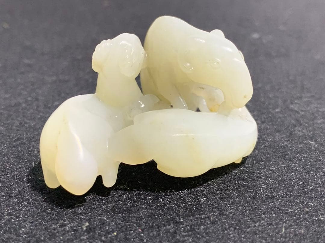 和田玉製・細密彫・置物・賞物・古董品・中国古玩・時代物・希少珍品・中国時代美術