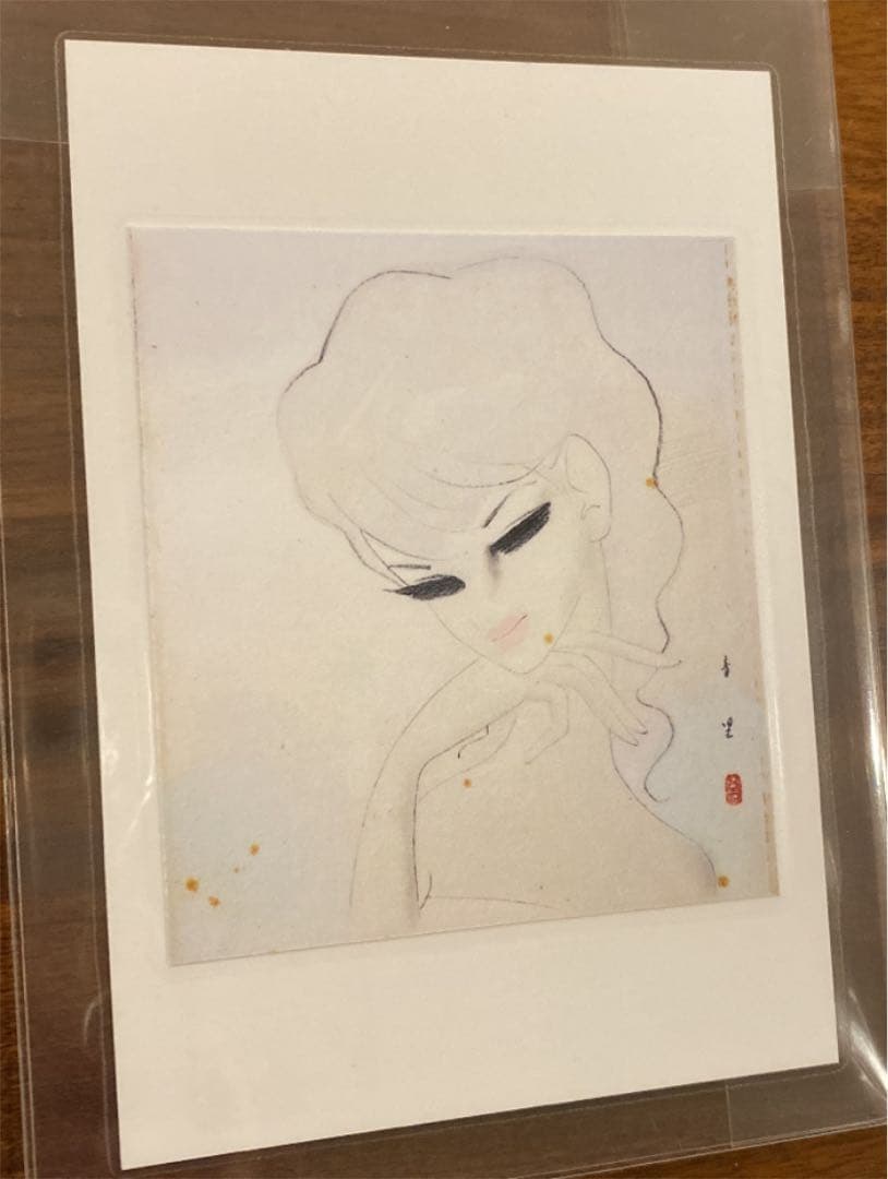 東郷青児　婦人像　真作