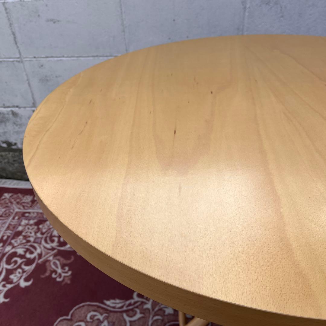 ナチュラルデザイン◾️ ブナ材/ビーチ材 木製ラウンドテーブル 丸テーブル