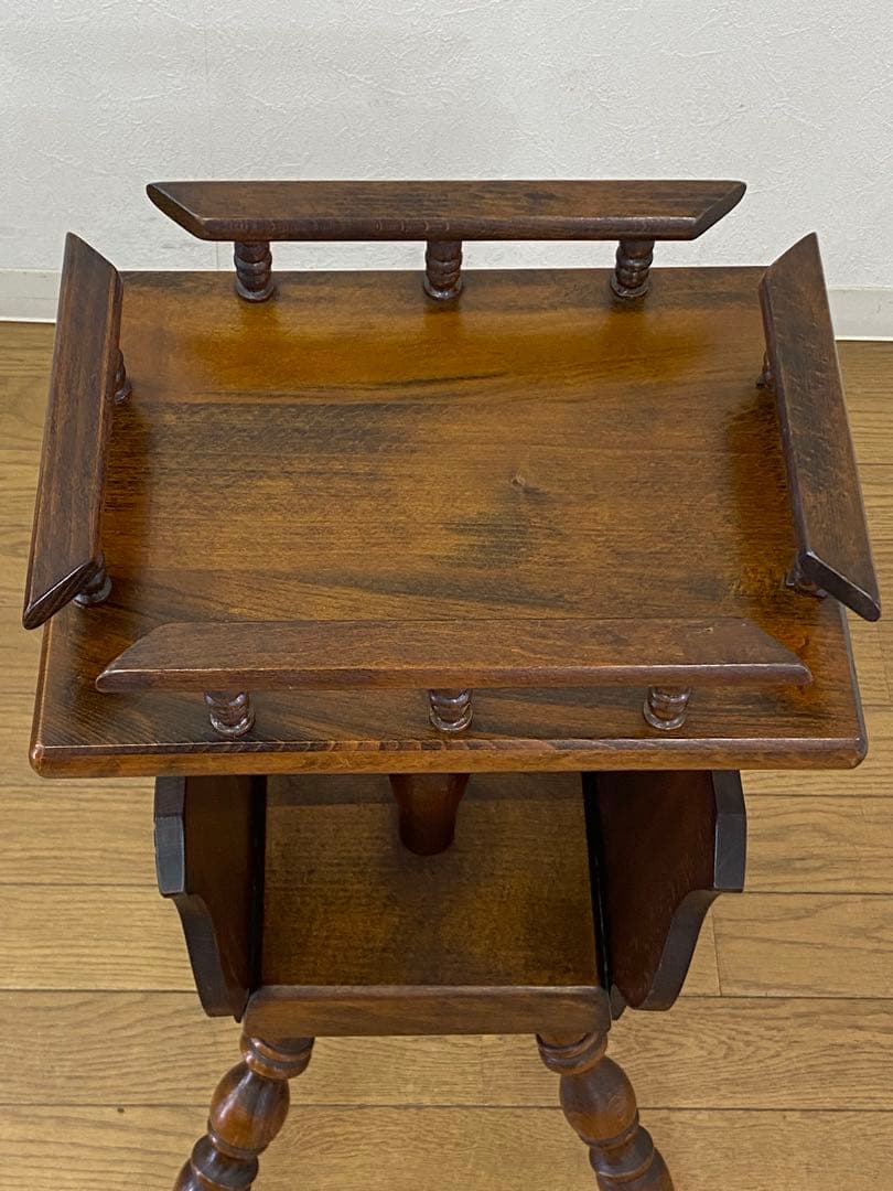 アンティーク キツツキ 飛騨産業 サイドテーブル 飾り棚 花台 インテリア