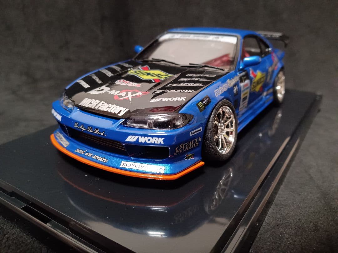 1/24 ニッサン S15 シルビア D-MAX プラモデル 完成品 ケース付