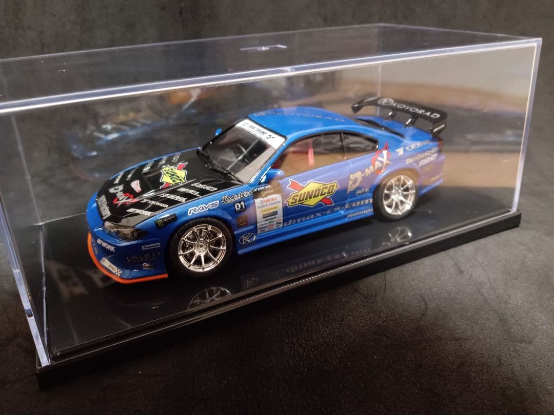 1/24 ニッサン S15 シルビア D-MAX プラモデル 完成品 ケース付