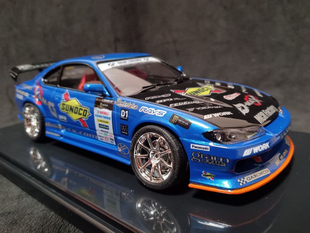 1/24 ニッサン S15 シルビア D-MAX プラモデル 完成品 ケース付