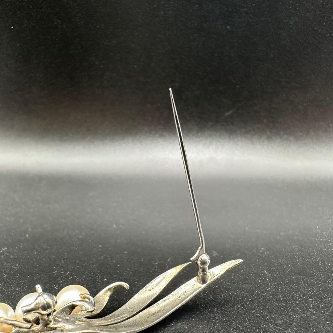 極美品✨　MIKIMOTO ミキモト　パール　ブローチ　ロゴ　刻印　1419