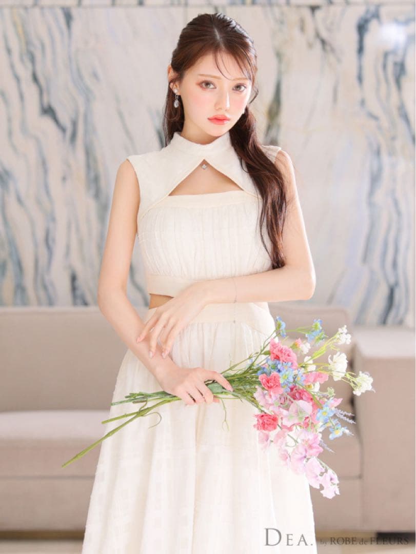 dea robe de fleurs S ロングドレス シュガー　エルケイ