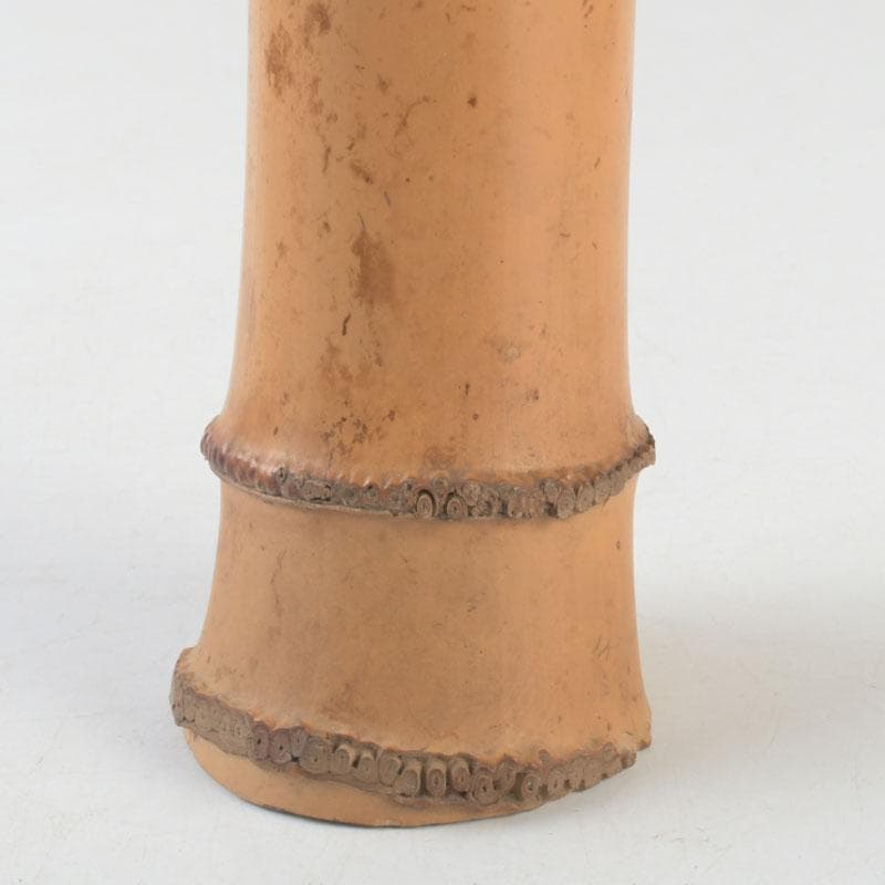 茶道具　古竹製　一重竹花生　花押あり　仰止斎（松尾宗古）書付共箱　C　9723