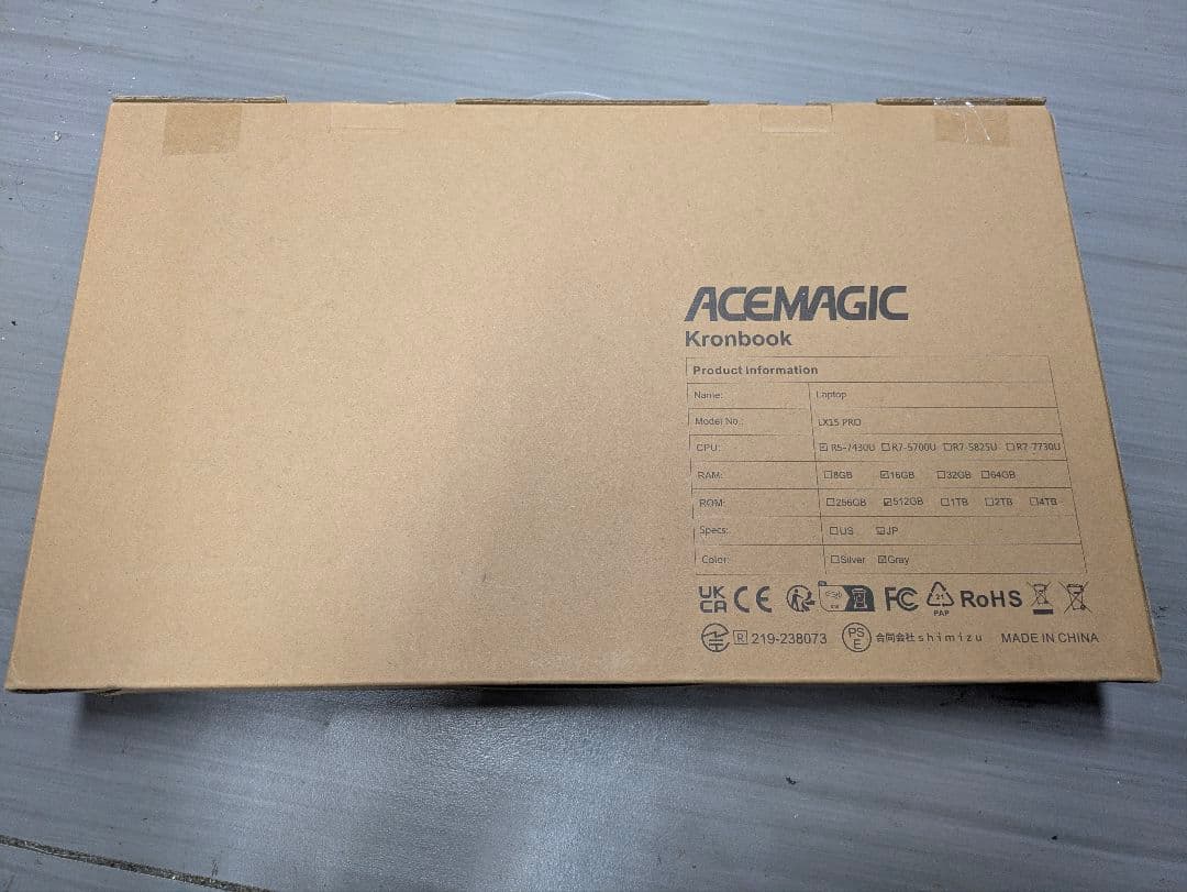 ACEMAGIC ノートPC windows11 Ryzen 5 7430U