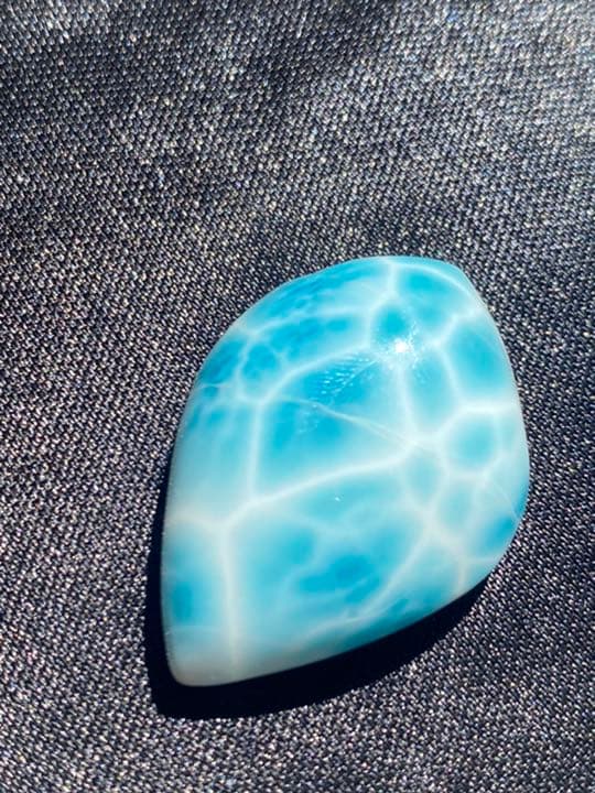 最高級天然石　ラリマー　パワーストーン  宝石　鉱物原石　置き物裸石　ルース8U