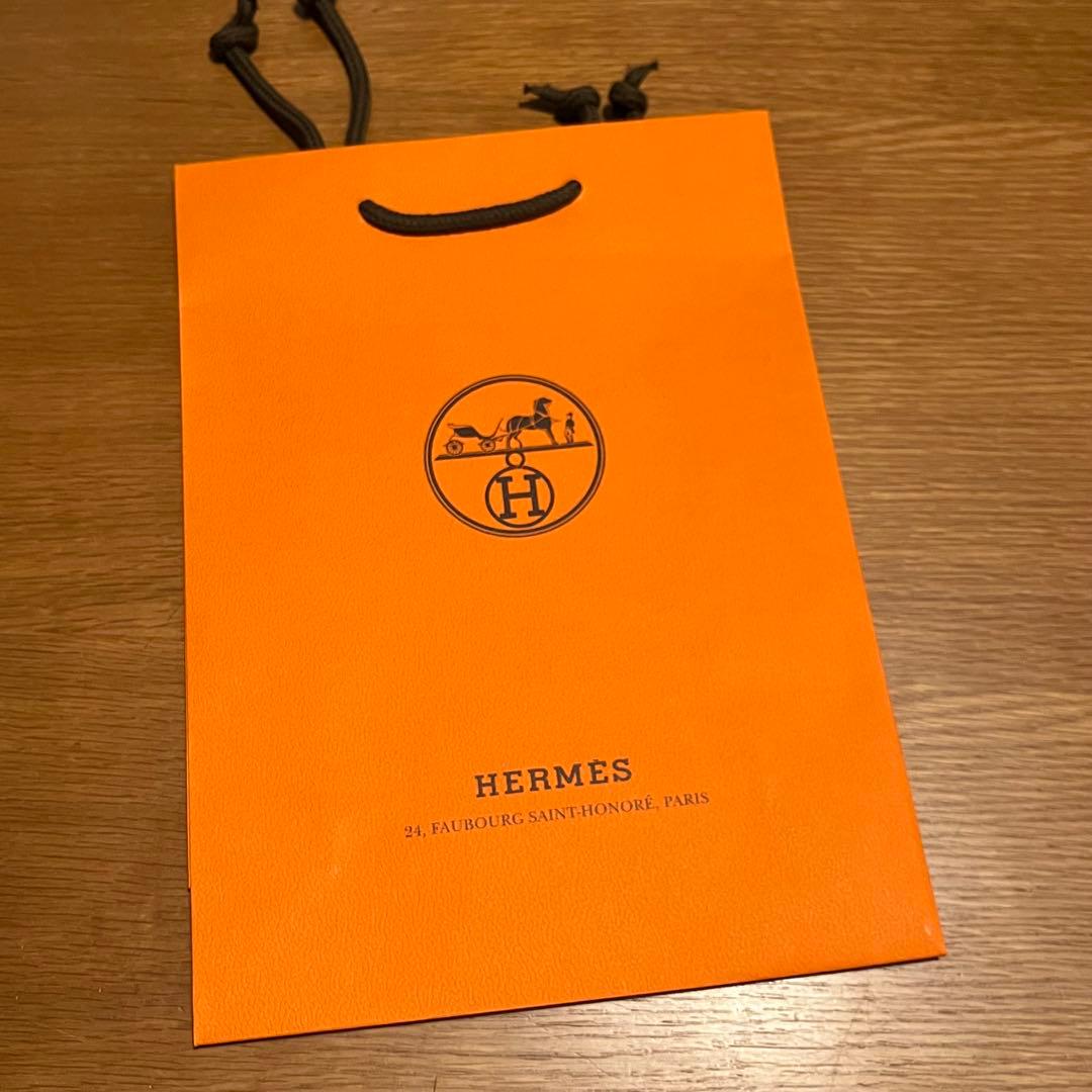 HERMES ピンク Hロゴ タオルハンカチ
