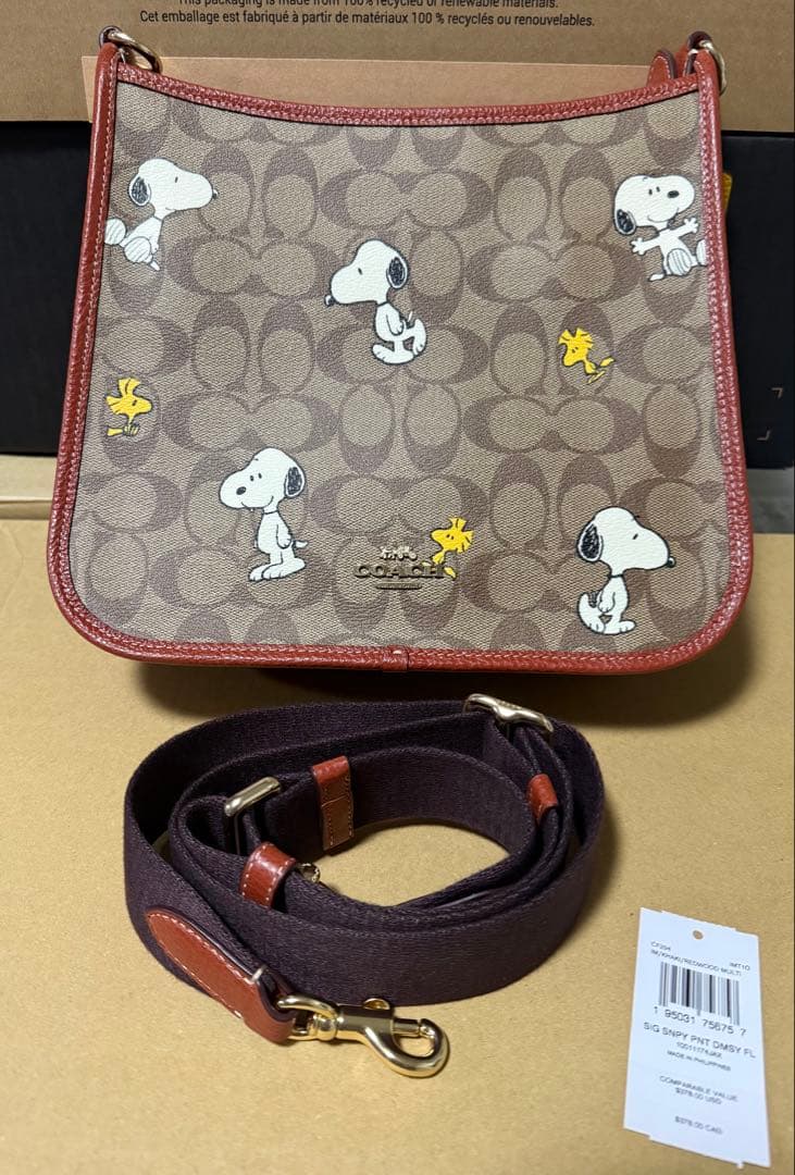 正規品Coach x スヌーピー ショルダーバッグ