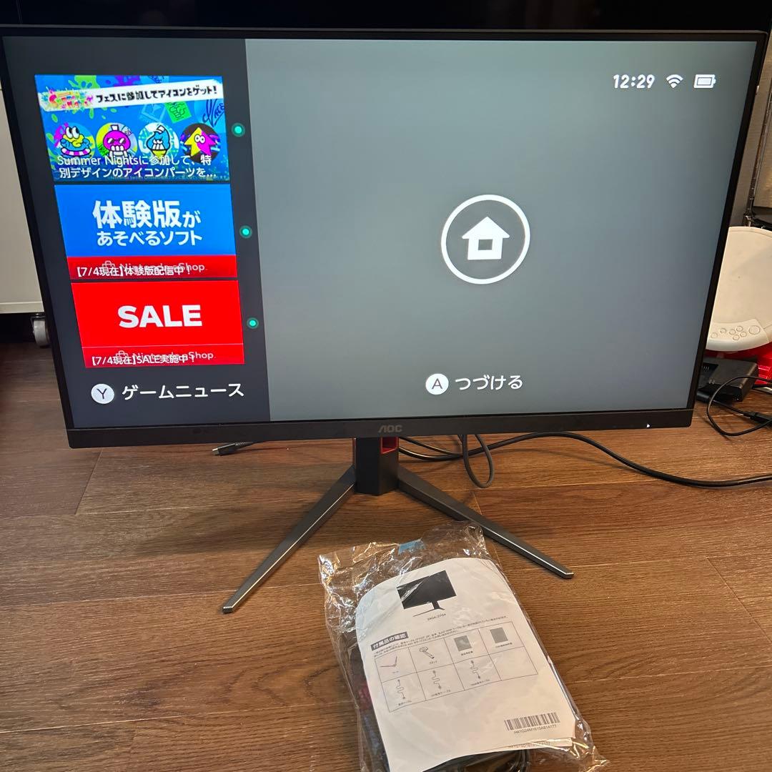 2024年製AOC ディスプレイ本体ゲーミングモニター27G4/11,27インチ