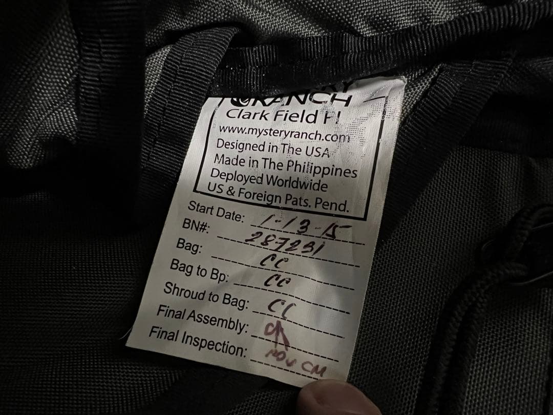 MYSTERY RANCH INVADER ミステリーランチ インベーダー 黒