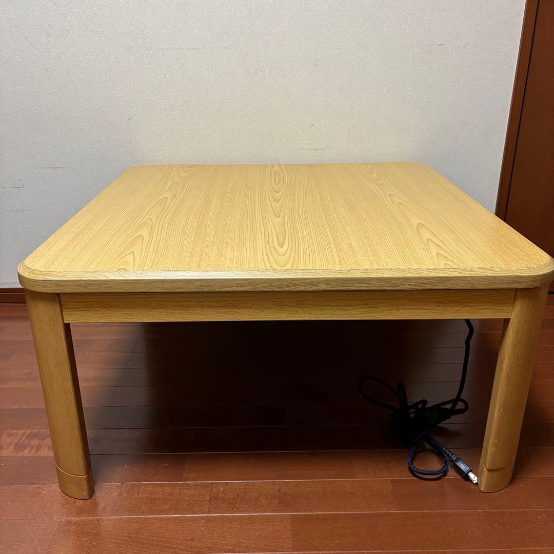 サンコウ家具調正方形こたつ 高さ調節機能あり電源コード付き