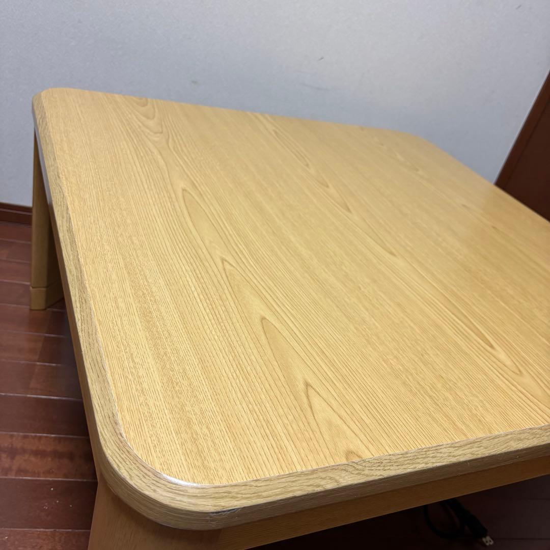 サンコウ家具調正方形こたつ 高さ調節機能あり電源コード付き