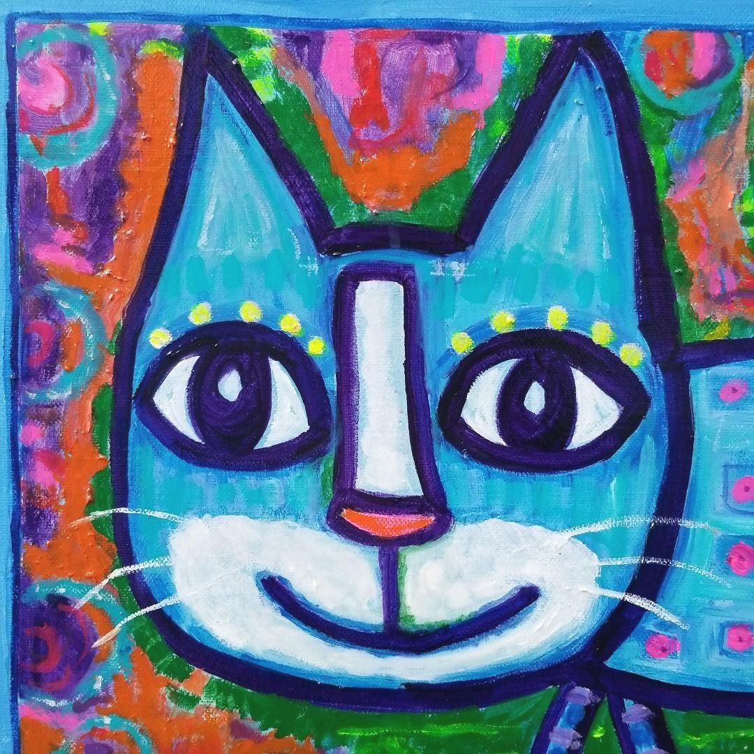 油絵　専用　いつもごきげんな猫