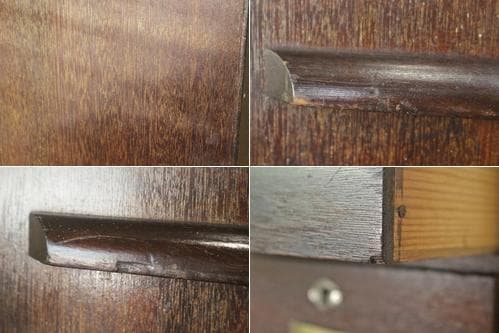 レトロ 引き出し 抽斗 5杯 ドロワー 収納 小物入れ レターケース A4 木製