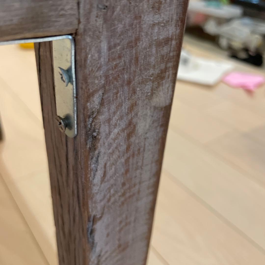 ナチュラルウッド2段シェルフ　アンティーク