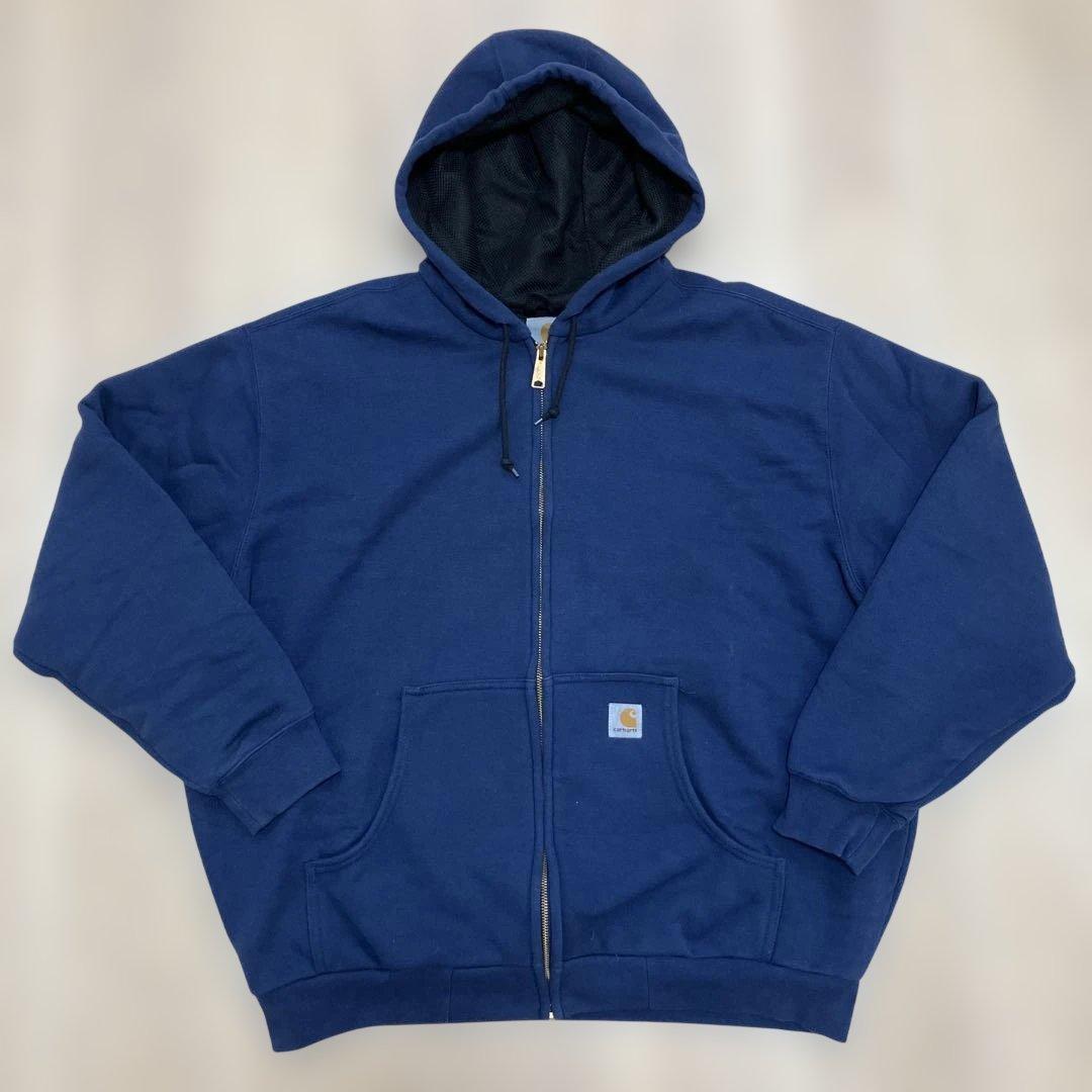 美品　カーハート　アクティブジャケット　スウェット　ネイビー　XL