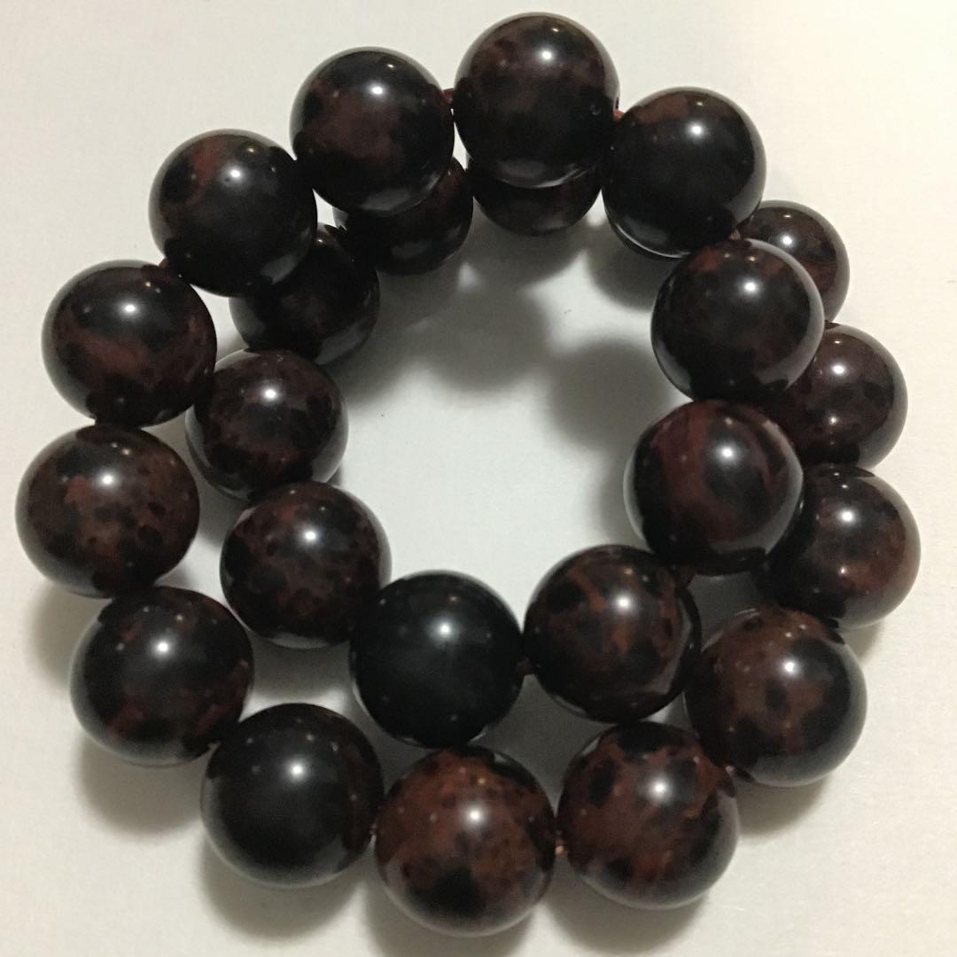 ヴァーミリオンオブシディアン 5A 鑑定書付 8mm パワーストーンブレスレット