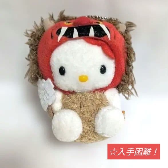 【入手困難】　ご当地　マスコット　ぬいぐるみ ハローキティ秋田限定　なまはげ　赤